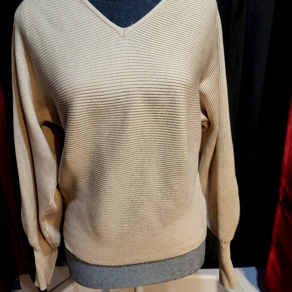 Hippie Rose Tops - ****FREE WITH ANY PURCHASE**** HIPPIE ROSE BEIGE OFF SHOULDER SWEATER